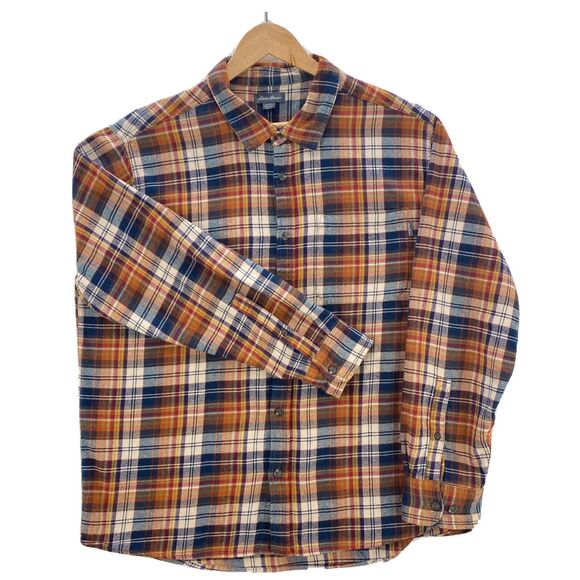 Eddie Bauer Flannel Shirt Men's 2XL Warm Multicolor Plaid Long Sleeve Button Up - Picture 1 of 16